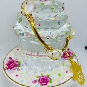 “Hamsa Pearl” Artisan coin pearl bracelet